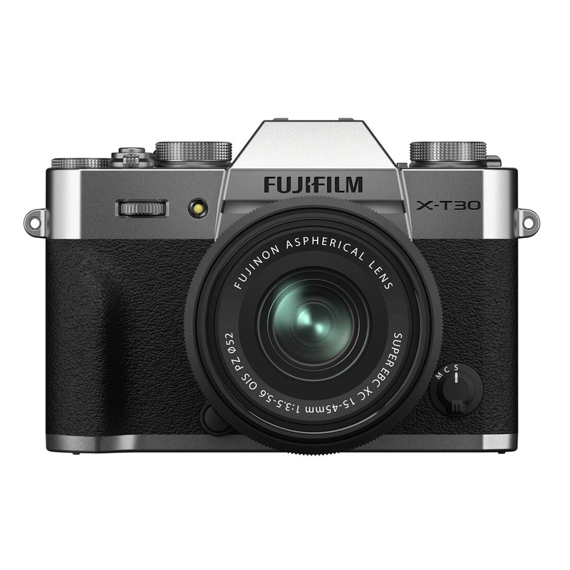 Camera-FujiFilm-X-T30-II-Mirrorless-Prata---Lente-XC-15-45mm-f-3.5-5.6-OIS-PZ