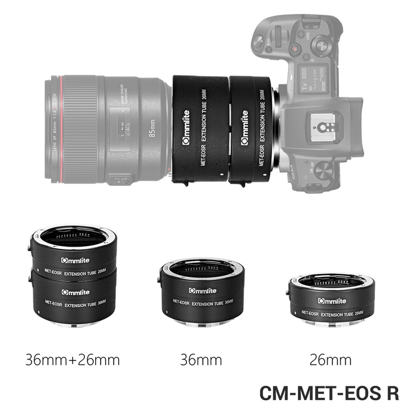 Tubo-Extensor-Macro-Commlite-CM-MET-EOS-R-26mm-e-36mm-para-Canon-EOS-RF