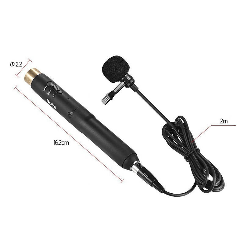 Microfone-Lapela-Boya-BY-M11OD-Condensador-Omni-Mini-XLR-com-Adaptador-XLR