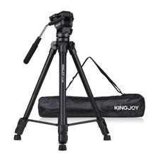 Tripé Profissional Kingjoy VT-1500 com Cabeça Semi Hidráulica para até 4kg