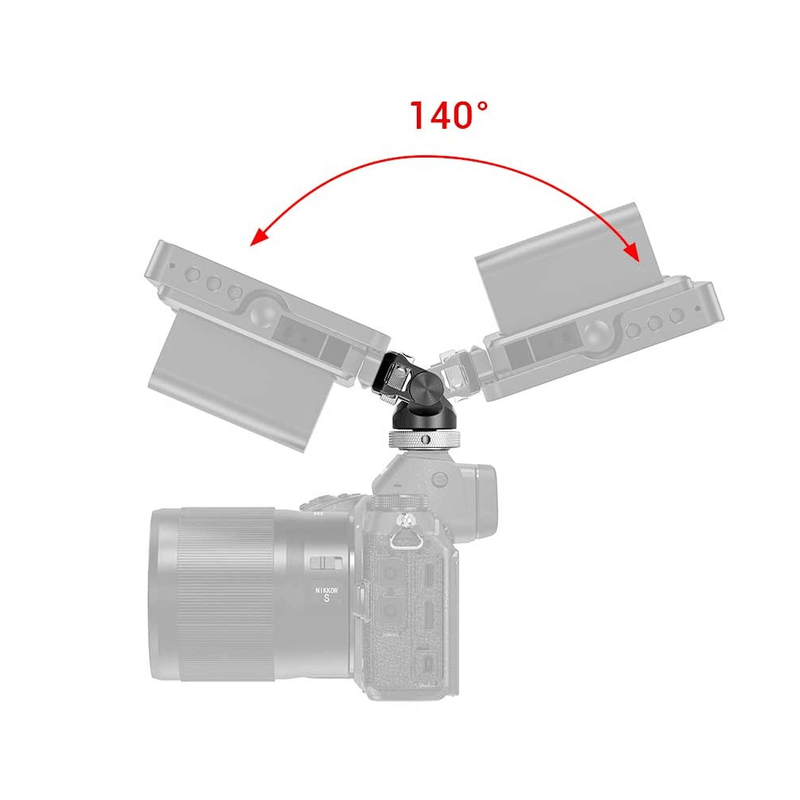 Suporte-Montagem-em-Sapata-Mamen-Z5-Tilt-e-360°-para-Monitores-e-Iluminadores