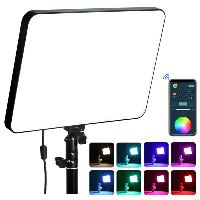 Kit-Iluminacao-LED-Weeylite-Sprite-40-RGB-Video-Light-40W-Controle-Remoto---Tripes-2M--Bivolt-