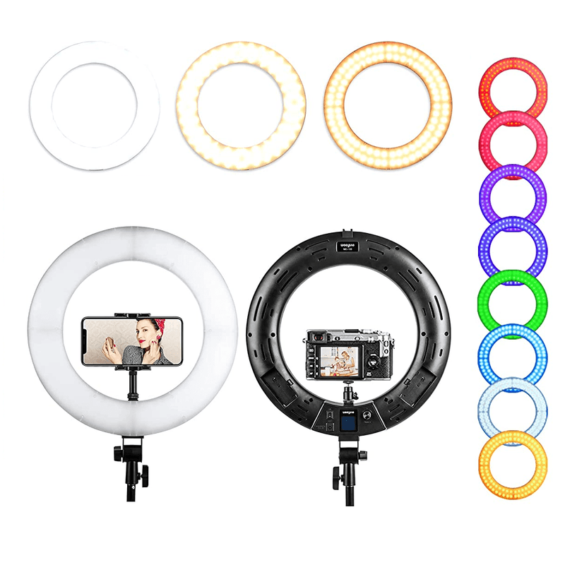 Iluminador-Ring-Light-RGB-18--Weeylite-WE-10S-LED-Circular-30W-Bi-Color--2500K-8500K-