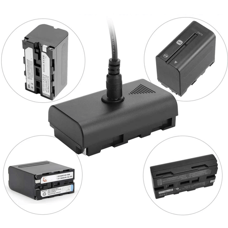 Adaptador-Dummy-com-Acoplador-NP-F550---F570-para-Filmadoras-Monitores-e-Iluminadores--Bivolt-