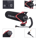 Microfone-Shotgun-Comica-CVM-V30-LITE-R-Camera-Mount-para-Cameras-e-SmartPhones--Vermelho-