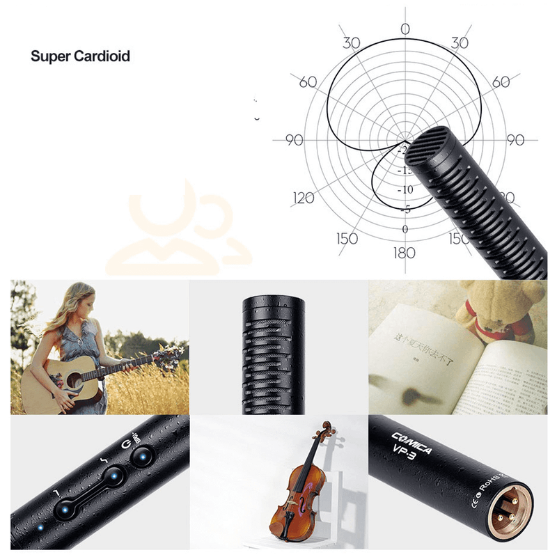 Microfone-Shotgun-Comica-Audio-CVM-VP3-Supercardioide-Condensador-Ajuste-de-Sensibilidade