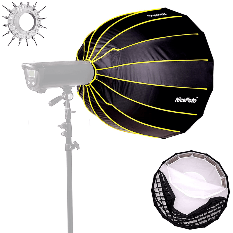 Softbox-Octagonal-NiceFoto-60cm-com-Grade-e-Montagem-Bowens-S