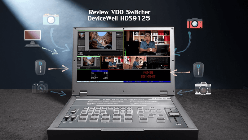 Switcher-DeviceWell-HDS9125-5-Canais-Monitor-LCD-116--4xHDMI-1xDP-e-Multiview-LiveStream-