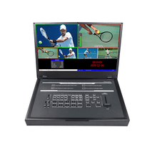 Switcher DeviceWell HDS9135 5 Canais Monitor LCD 15,6" 4xHDMI 1xDP e Multiview LiveStream