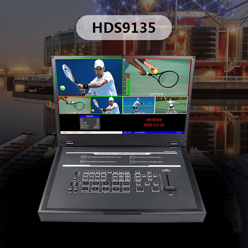 Switcher-DeviceWell-HDS9135-5-Canais-Monitor-LCD-156--4xHDMI-1xDP-e-Multiview-LiveStream