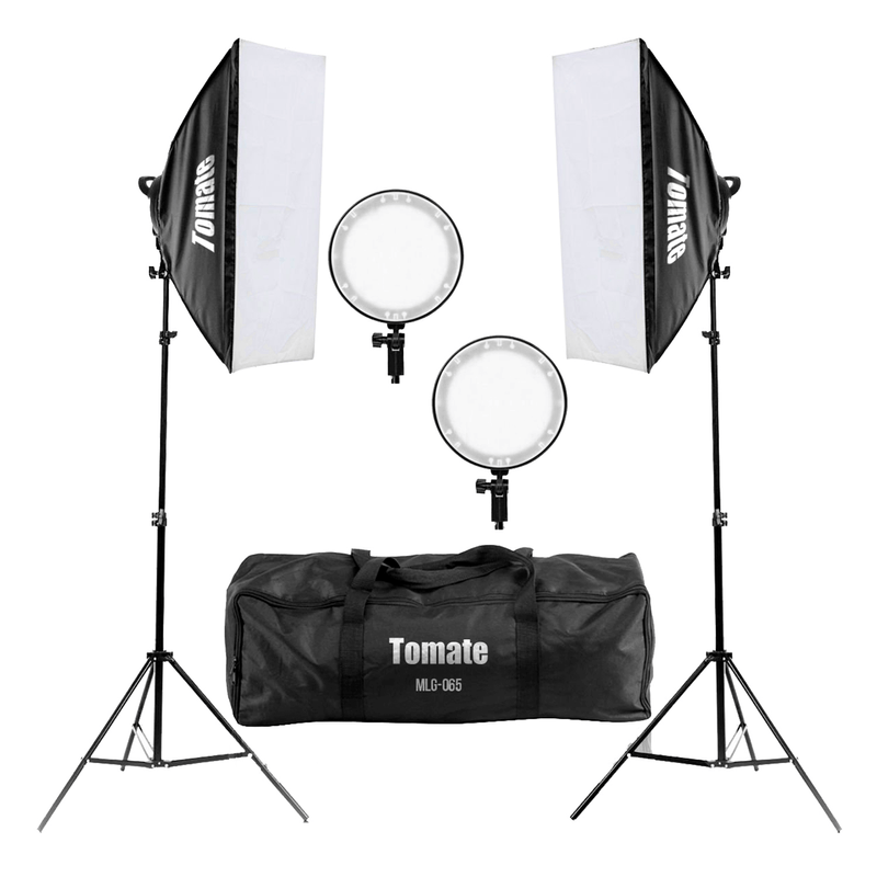 Kit-Iluminacao-de-Luz-Continua-para-Estudio-MLG-065-Led-Circular-600W-e-Softbox--Bivolt-