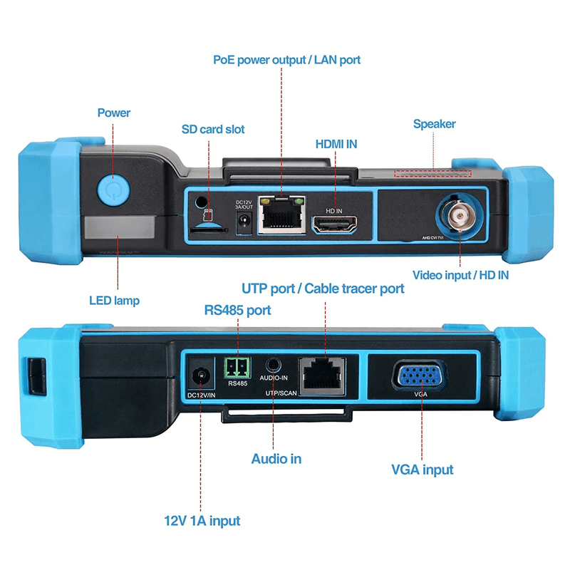 Monitor-TesterPro-TP6000-Plus-LCD-5--Testador-de-Cameras-CFTV-4KHDMI-VGA-TVI-CVI-AHD-com-WiFi-Integrado