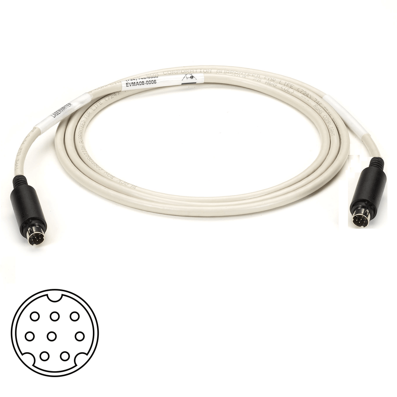 Cabo-Serial-RS-232-Visca-Mini-Din-8-Pino-Macho-Manga-8x26-AWG-Blindado-para-PTZ-Controller--10-metros-