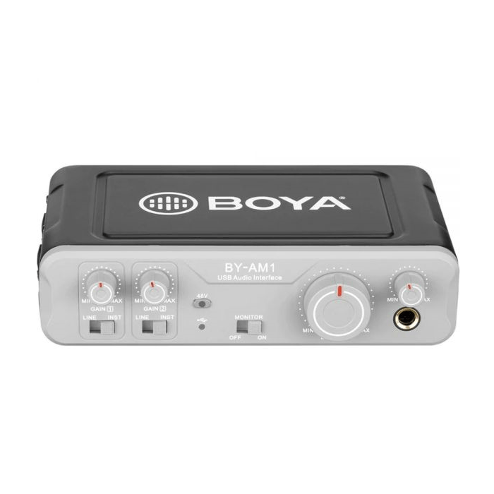 Mixer-de-Audio-Boya-BY-AM1-USB-de-2-Canais-para-Microfones-XLR-P10