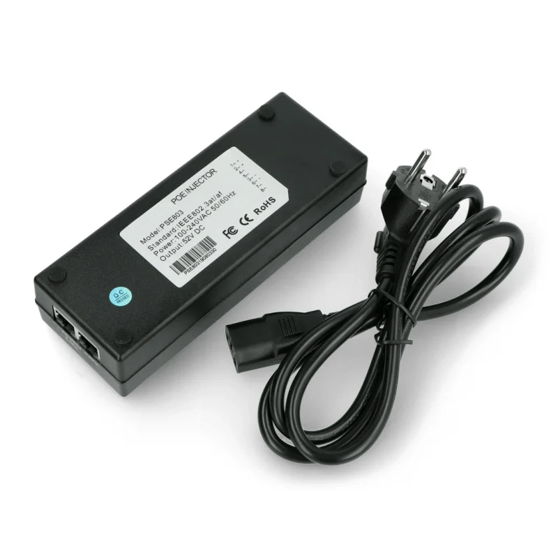 Fonte-injetor-PoE-PSE803-52V-30W-2xRJ45-ate-100-metros