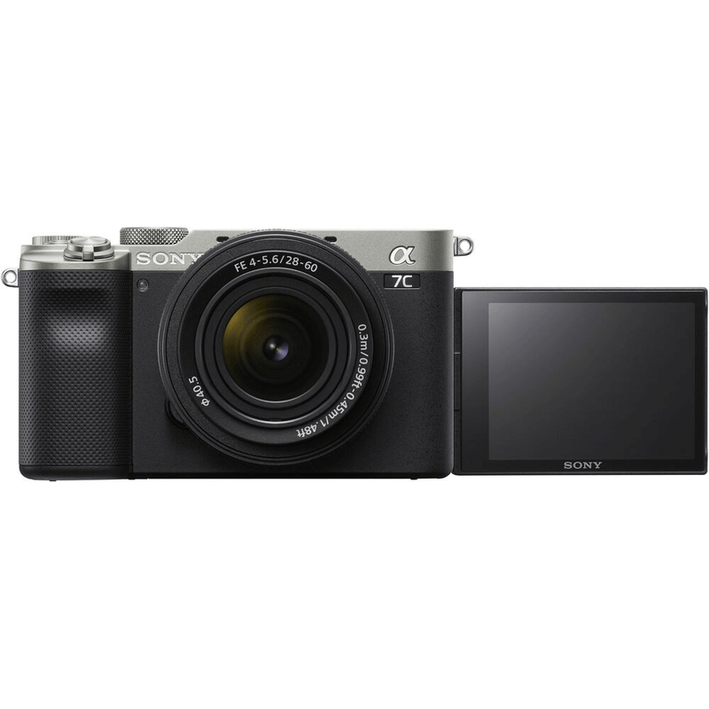 Camera-Sony-Alpha-a7C-Mirrorless-4K-com-Lente-28-60mm--Prata-Silver-