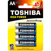 Pilha Alcalina Toshiba 4x AA 1.5V LR6GCP Japanese Energy