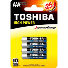 Pilha Alcalina Toshiba 4x AAA 1.5V LR03GCP Japanese Energy