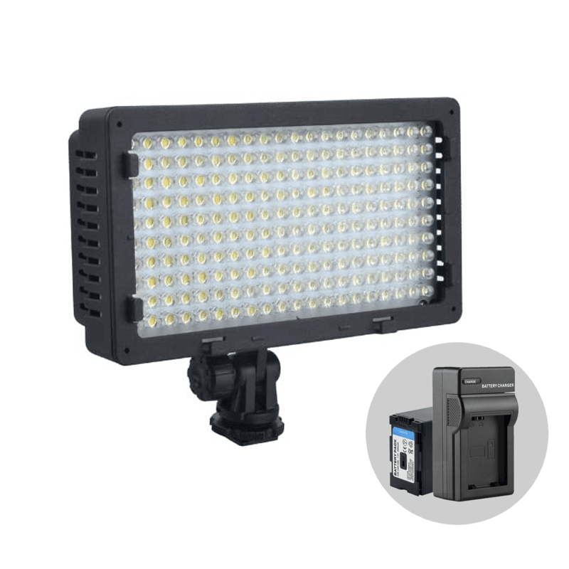 Iluminador-Led-SunGun-CN-LUX2200-Video-Light-Bi-Color-3200K-5400K-com-Bateria-e-Carregador