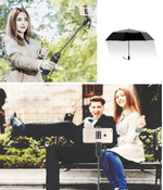 Guarda-Chuva-Selfie-Stick-Papaler-P11-Suporte-de-Smartphone-e-Controle-Bluetooth