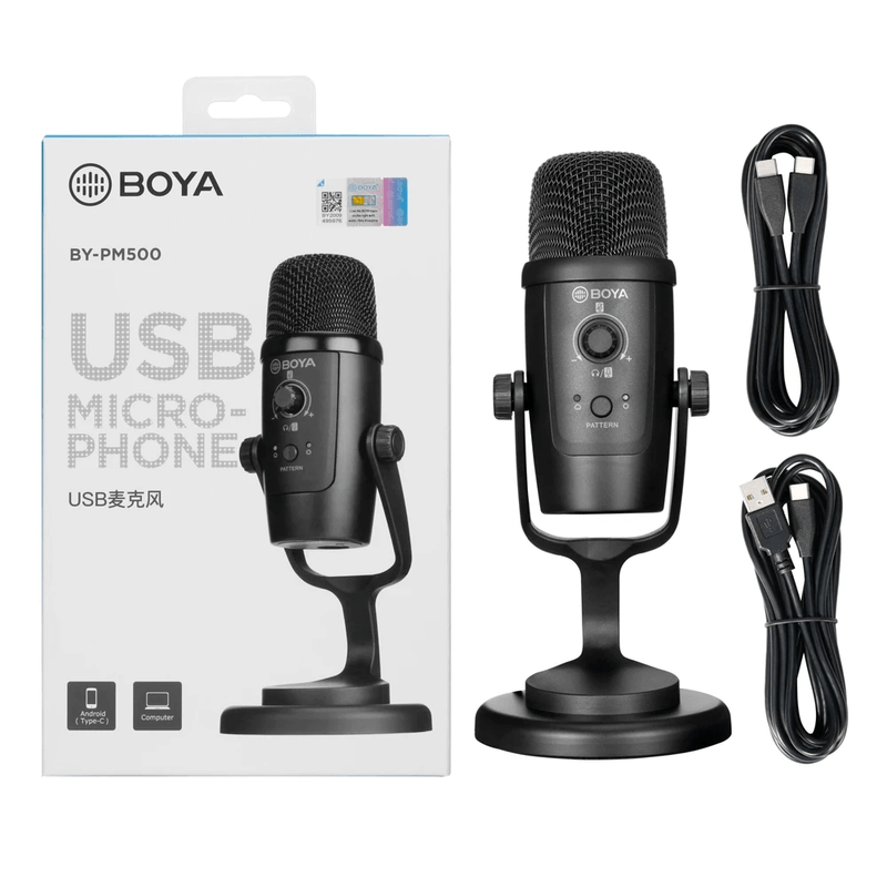 Microfone-Boya-BY-PM500-USB-Condensador-Cardioide-para-Podcast--USB-C-