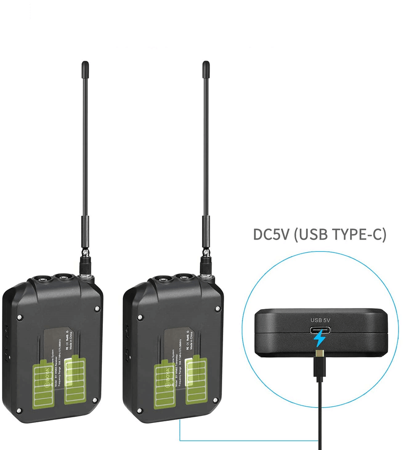 Sistema-Wireless-Boya-BY-WM6S-Microfone-de-Lapela-Sem-Fio-UHF-com-Montagem-em-Camera