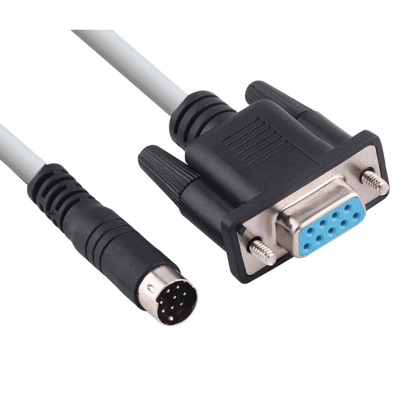 Cabo-Serial-RS-232-DB9-Femea-x-Mini-Din-8-Pino-Macho-Manga-8x26-AWG-Blindado-PTZ-Controller--15-Metros-