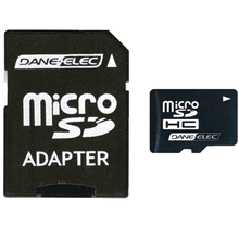 Cartão Micro SDHC 32Gb Dane-Elec 2 em 1 Classe 4 com Adaptador SD