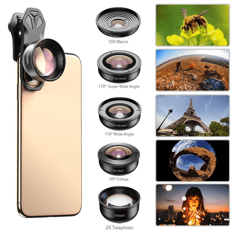 Kit-Lentes-para-Celular-Apexel-5-em-1-HD-Telefoto-Fisheye-Wide-Macro-Superwide