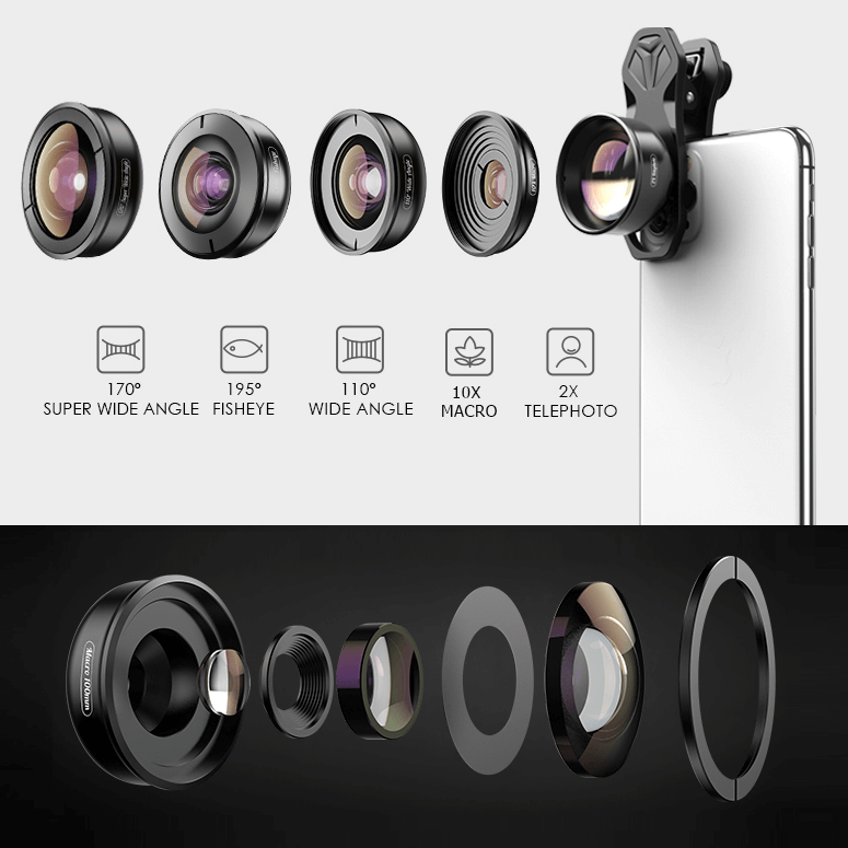 Kit-Lentes-para-Celular-Apexel-5-em-1-HD-Telefoto-Fisheye-Wide-Macro-Superwide