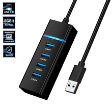 Hub USB 3.0 com 4 Portas 5.0Gbps de Alta Velocidade