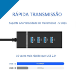 Hub-USB-3.0-com-4-Portas-5.0Gbps-de-Alta-Velocidade