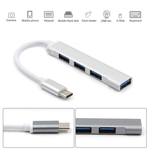 Hub-Adaptador-USB-C-OTG-com-4-Portas-3x-USB-2.0---1x-USB-3.0-de-Alta-Velocidade