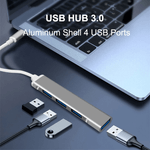 Hub-Adaptador-USB-C-OTG-com-4-Portas-3x-USB-2.0---1x-USB-3.0-de-Alta-Velocidade