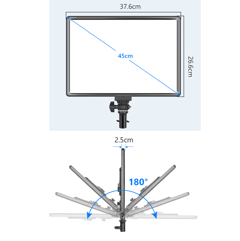 Painel-Iluminador-Led-Super-Slim-SL-288ARC-Soft-Video-Light-40w-Bi-Color--Fonte-Bivolt-