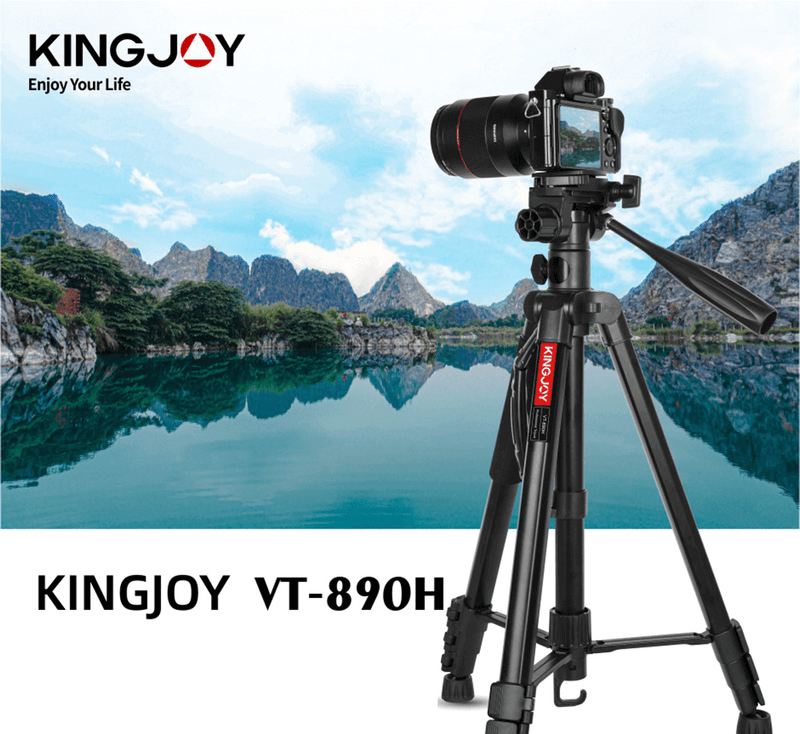 Tripe-Multifuncional-Kingjoy-VT-890H-Coluna-Central-Transversal-para-Foto-e-Video