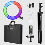 Iluminador-Ring-Light-RGB-18--Weeylite-WE-10S-LED-Circular-30W-Bi-Color-2500K-8500K---Tripe-e-Controle-Remoto