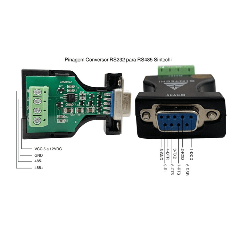 Kit-Cabo-Interface-Lan-Rj45-com-Conversor-RS232-x-RS485-para-PTZ--1metro-