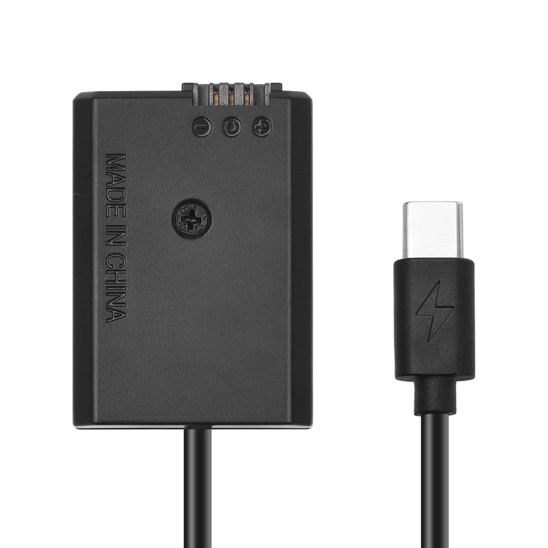 Adaptador-Dummy-Bateria-NP-FW50-Espiral-com-Conector-USB-C