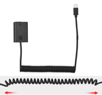 Adaptador-Dummy-PD-Bateria-NP-FZ100-Espiral-com-Conector-USB-C