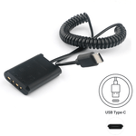 Adaptador-Dummy-PD-DK-X1-Bateria-NP-BX1-Espiral-com-Conector-USB-C