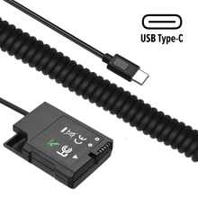 Adaptador Dummy PD EP-5A Bateria Nikon EN-EL14 Espiral com Conector USB-C