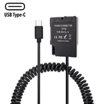 Adaptador-Dummy-PD-EP-5A-Bateria-Nikon-EN-EL14-Espiral-com-Conector-USB-C