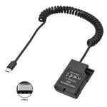 Adaptador-Dummy-PD-EP-5A-Bateria-Nikon-EN-EL14-Espiral-com-Conector-USB-C