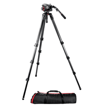 Tripé Manfrotto 536K Fibra de Carbono com Cabeça Hidráulica Manfrotto 504HD de Vídeo (7.5kg)