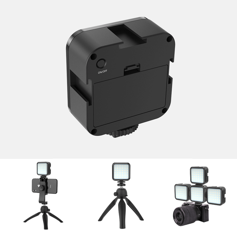 Iluminador-LED-Mamen-D36R-Video-Light-Compacto-5500K-de-5W-para-Cameras-e-Filmadoras