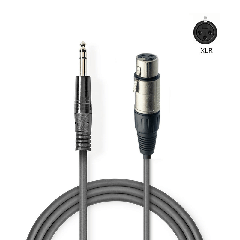 Cabo-de-Audio-XLR-3Pin--F--x-P10-1-4--6.35mm--M--Balanceado-3-Metros