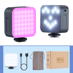 Iluminador-LED-Mamen-D02-Double-Side-RGB-4W-Bi-Color-2500K-9000K-Compacto-para-Cameras-e-Filmadoras