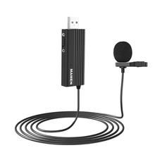 Microfone de Lapela Duplo Mamen MIC-U1 USB Omnidirecional para Computadores e Notebooks (USB-A)