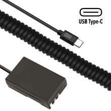 Adaptador Dummy PD EP-5 Bateria Nikon EN-EL9 Espiral com Conector USB-C